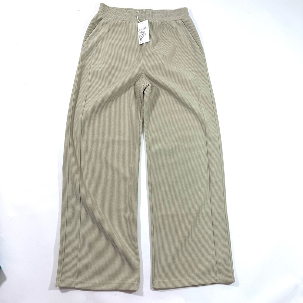 New Halara Straight Leg Mop Corduroy Casual Pants - Picture 2 of 7